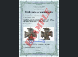 A certificate of authenticity