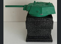 A statuette of a tank tower
