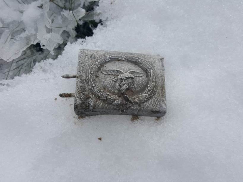 Buckle Luftwaffe – found in one of pits at big depth 
