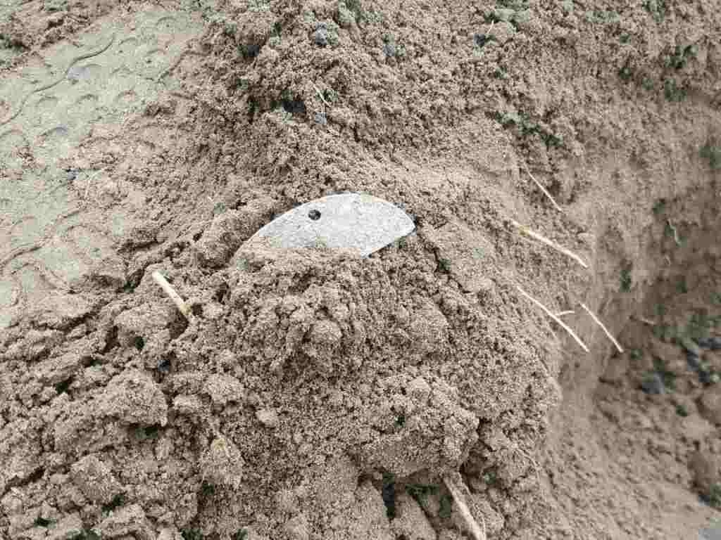 Half dog tag was found in one of arroyos in Pitomnik
