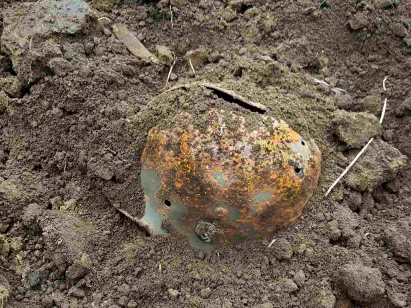German helmet found in the summer of 2017