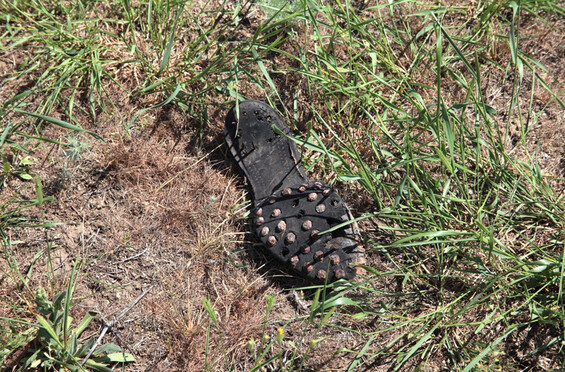 The boot of the Wehrmacht soldier The boot of the Wehrmacht soldier