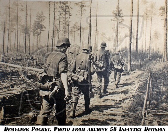 Demyansk Pocket. Photo from archive 58 Infantry Division. Demyansk Pocket. Photo from archive 58 Infantry Division.