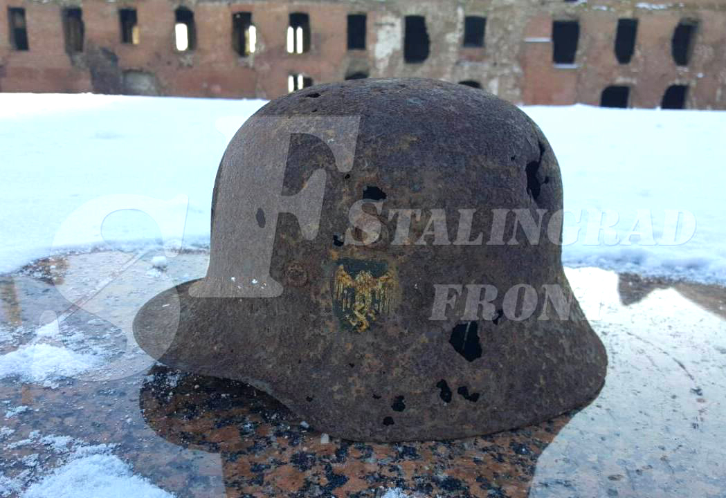A German helmet M18 was found in Stalingrad (now Volgograd) A German helmet M18 was found in Stalingrad (now Volgograd)