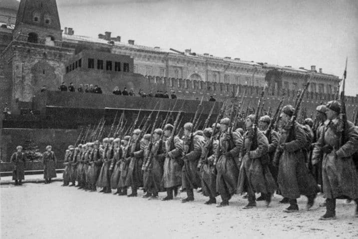 Military parade on November 7, 1941 in Moscow
