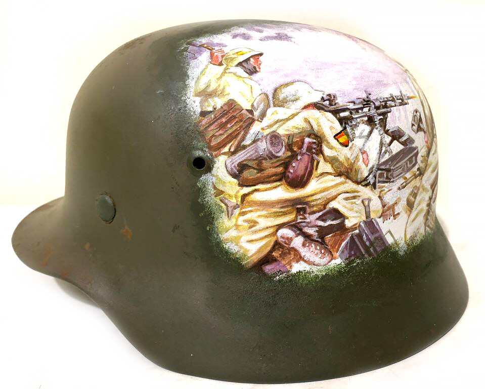 Restored German helmet
