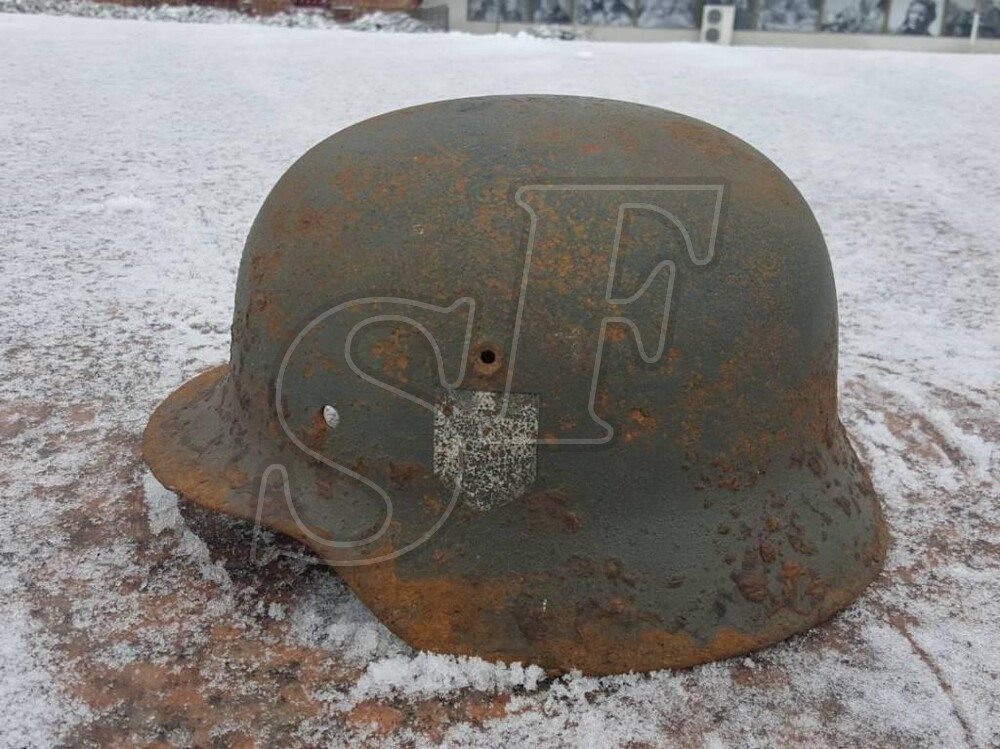 German steel helmet M40 from airfield Pitomnik