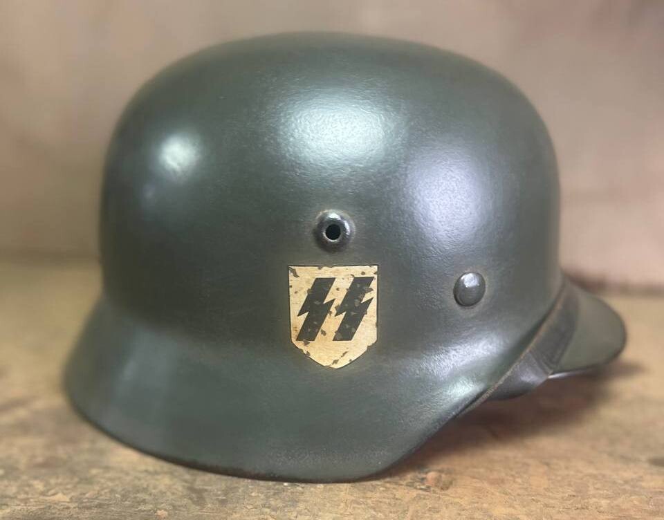 Restored German helmet M40, Waffen SS