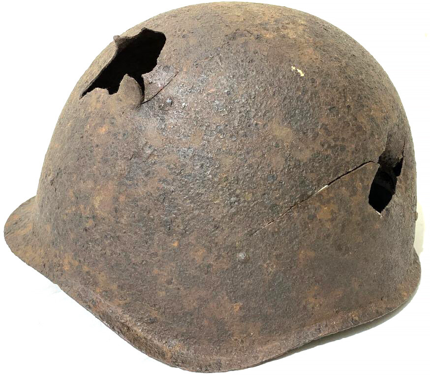 Soviet helmet SSh40 / from Stalingrad