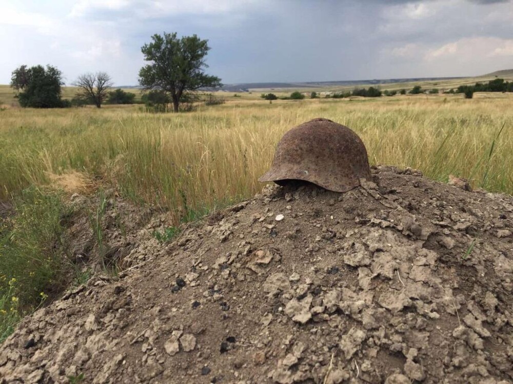 Soviet helmet SSh36 / from Stalingrad