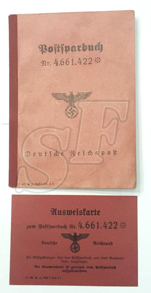 Boftfparbuch + Ausweisfarte 3 Reich