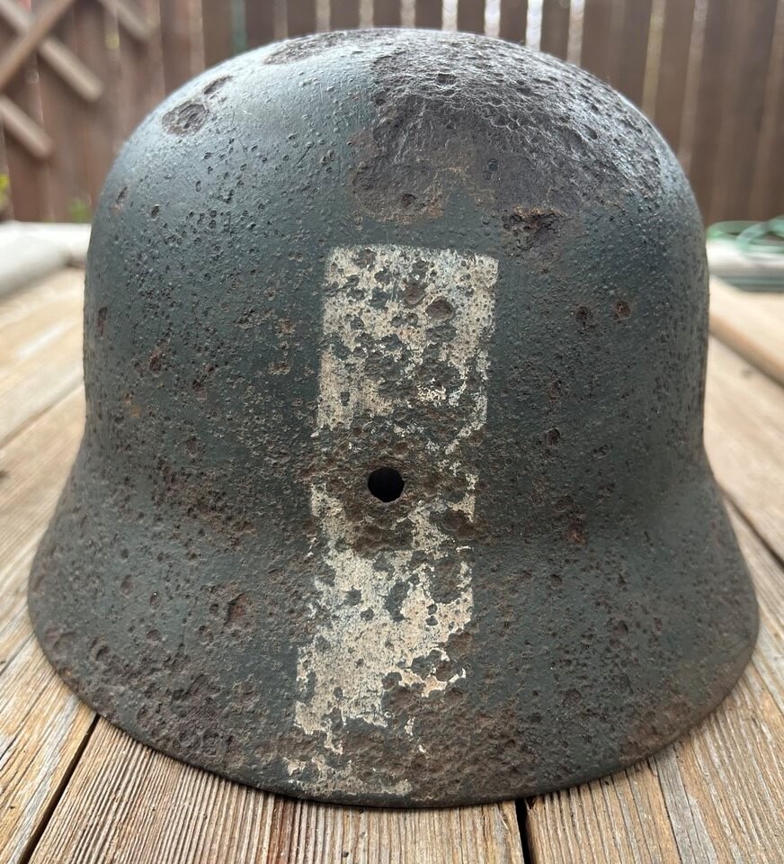 German helmet M35 / from Leningrad