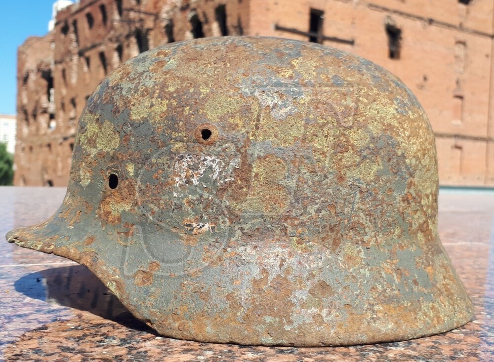German helmet М40 from village Rossoshka (Stalinsgrad region)