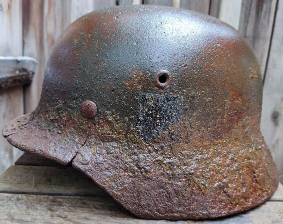 German helmet M40 / from Smolensk