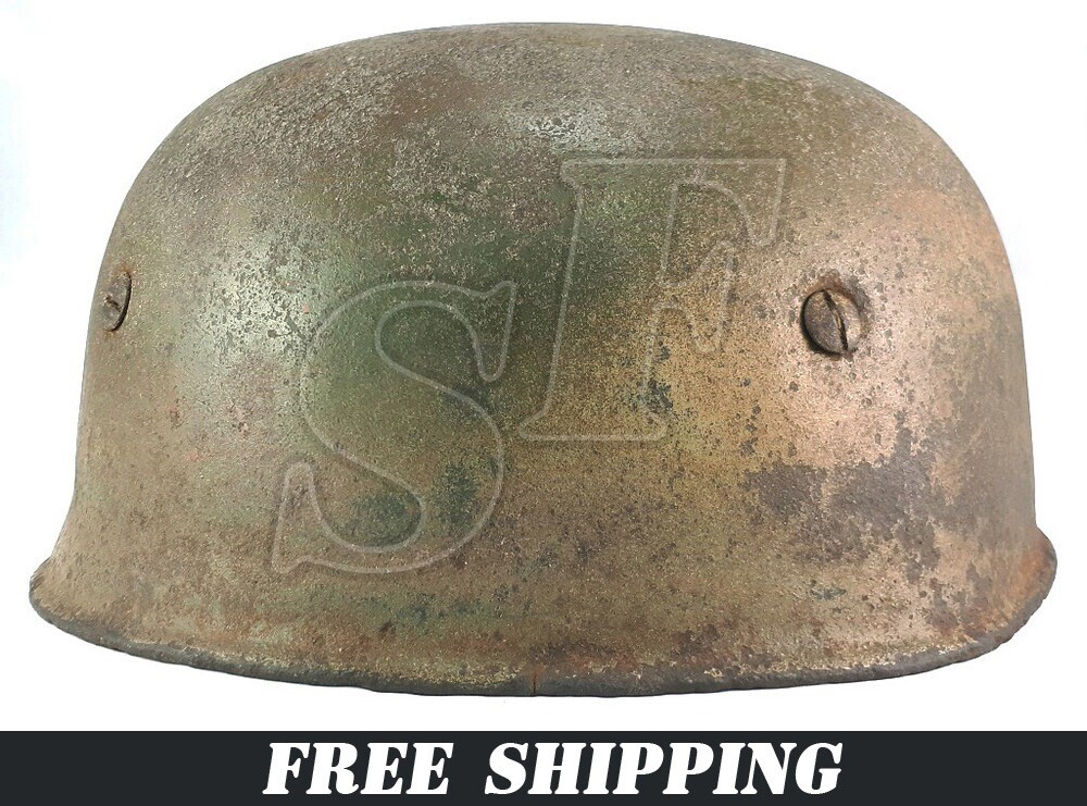 German helmet М38 paratrooper (Fallschirmjägerhelm) / from Ardennes