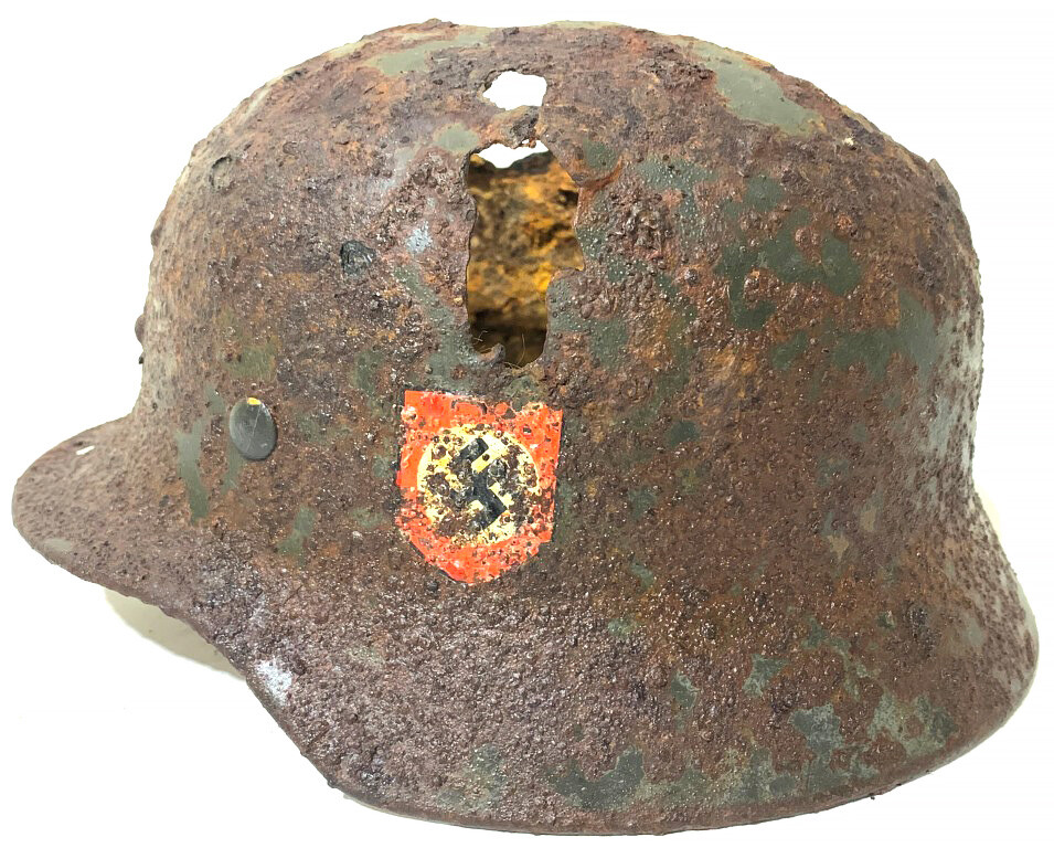 Waffen-SS helmet M40 DD / from Demyansk