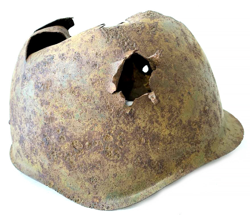 Soviet helmet SSh40 / from Stalingrad