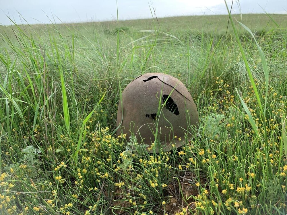 Soviet helmet SSh39 / from Stalingrad