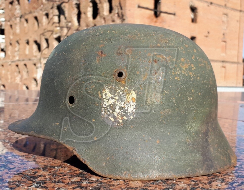 German helmet M35 from village Orlovka