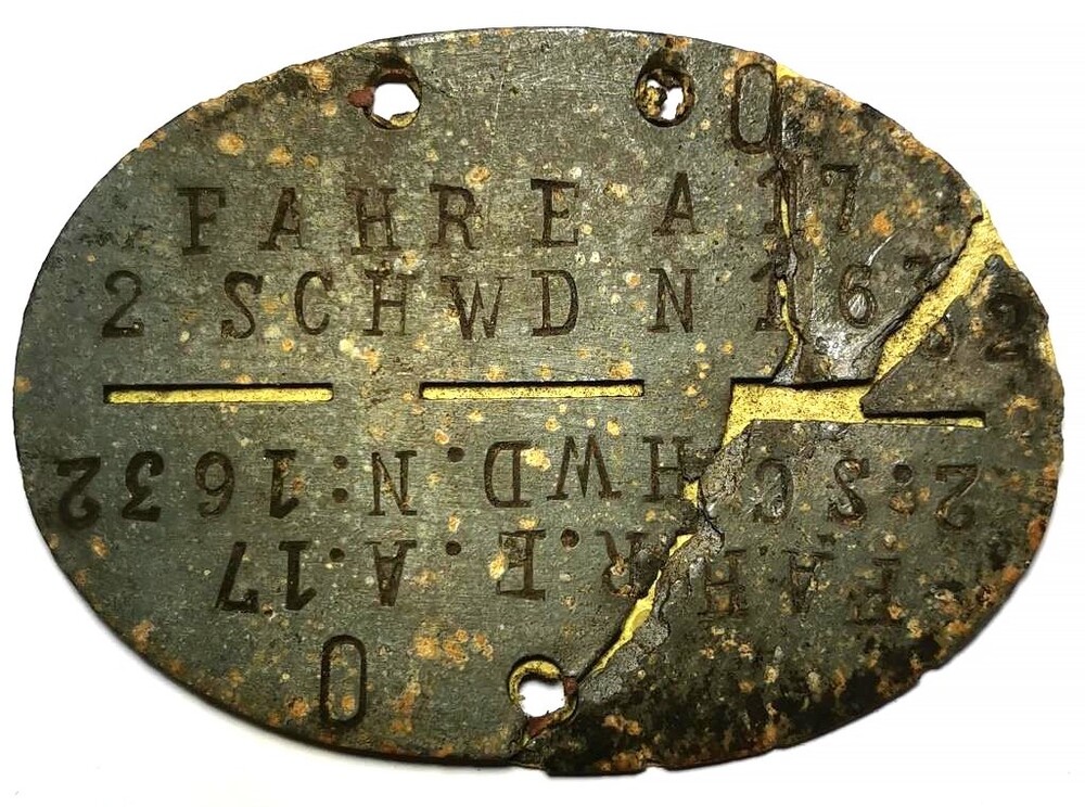 German Dogtag FAHR.E.A.17 2.SCHWD / from Ostroh (Ukraine)