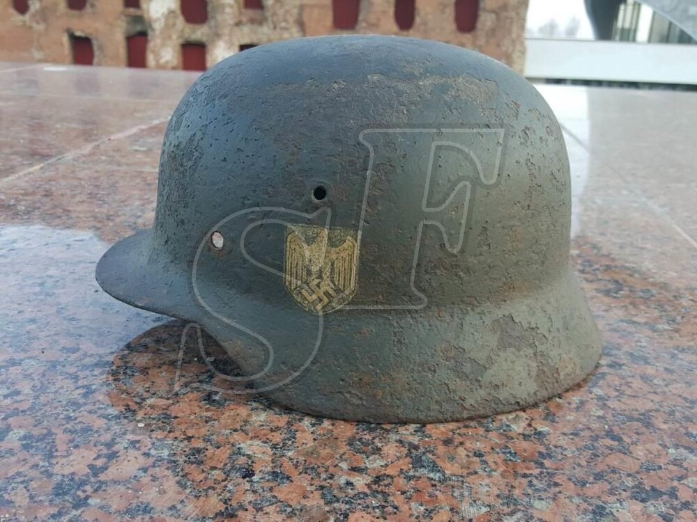German steel helmet M40 from Stalingrad