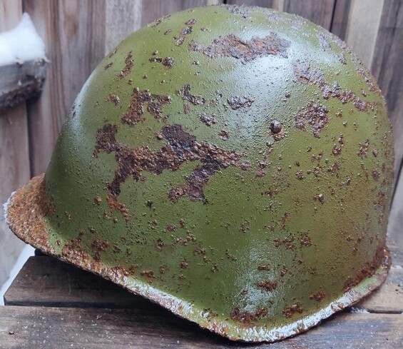 Soviet helmet SSh39 / from Stalingrad