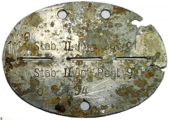 German Dogtag Stab.II.Jnf.Regt.91
