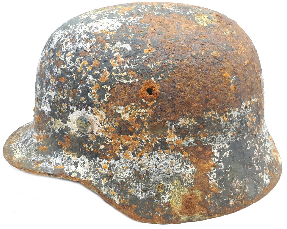 Winter camo helmet M35 / from Stalingrad