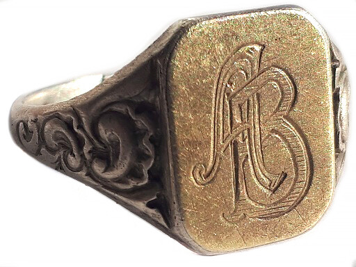 Ring with initials / from Kursk