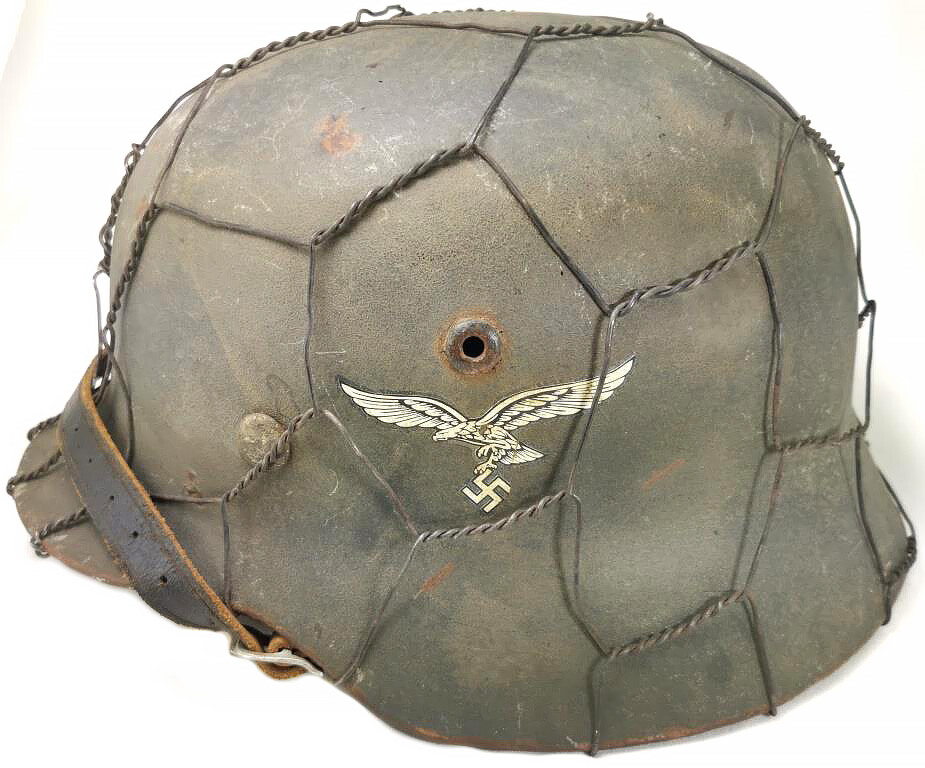 Restored German helmet M35 DD, Luftwaffe