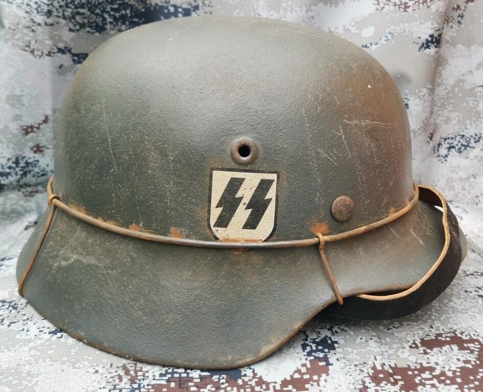 Restored German helmet M40, Waffen SS