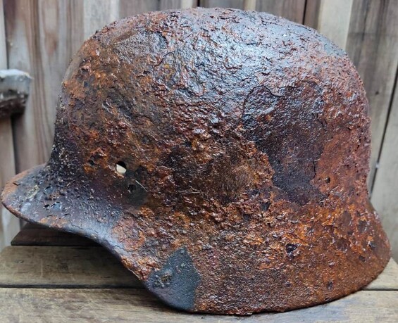 German helmet M40 / from Smolensk