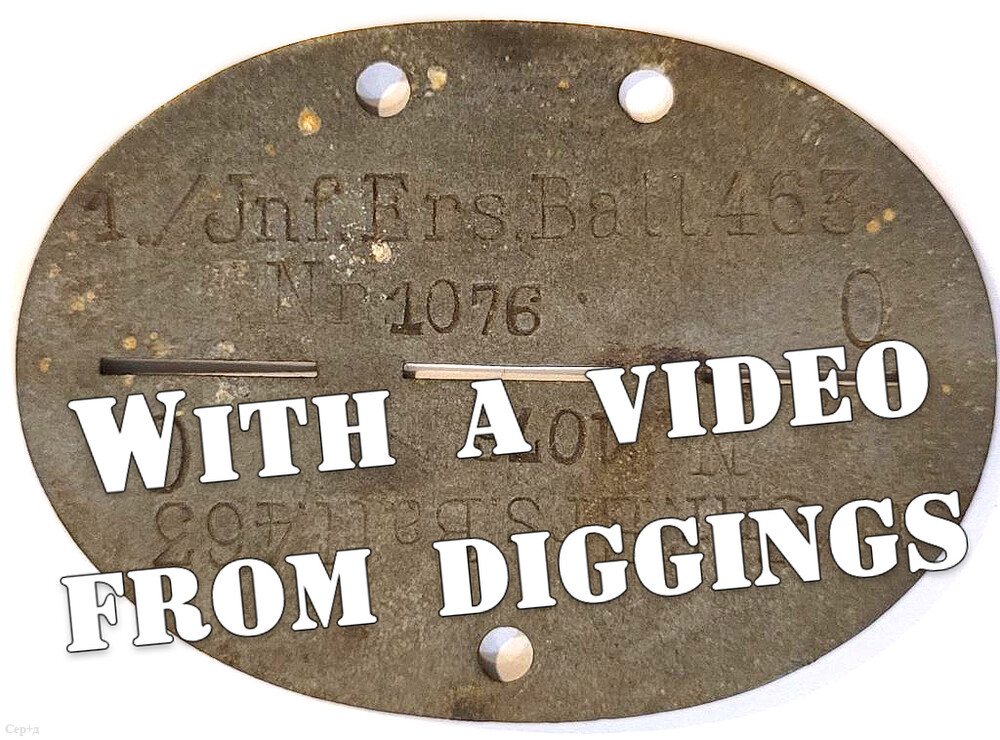 German dogtag 1./Jnf.Ers.Batl.463 / from Stalingrad