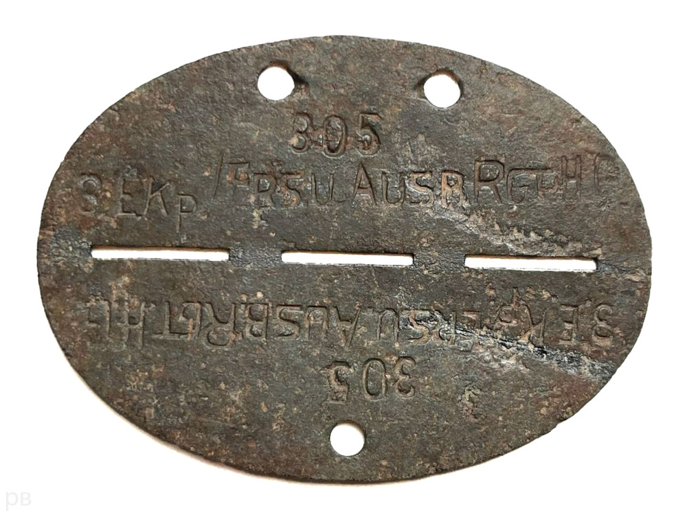 German dogtag 3 e. Kp./ Ers. u. Ausr.Rgt.H.G. / from Konigsberg