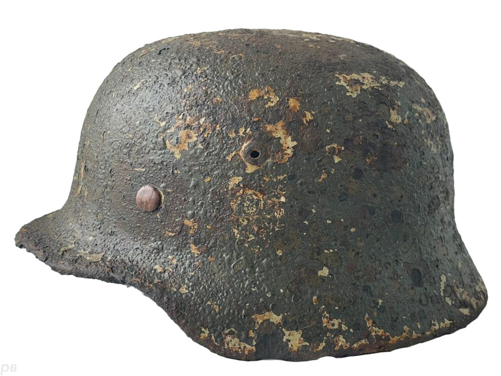 Camo German helmet M40 / from Pskov
