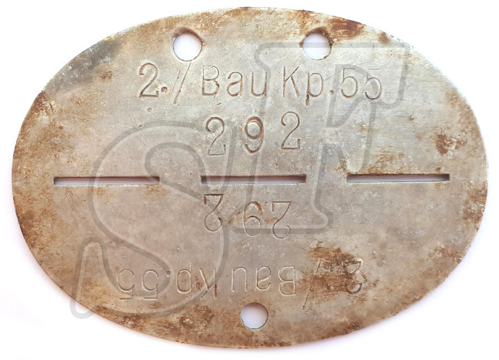 Dogtag 2./Bau Kp 55 / from Stalingrad