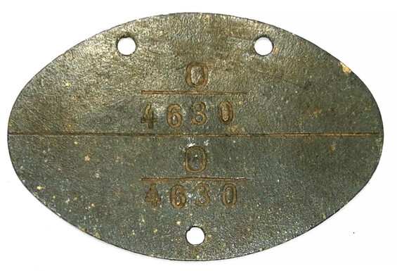 German Kriegsmarine dogtag / from Vistula Spit