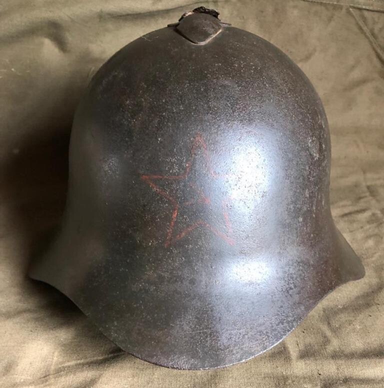 Soviet helmet SSh39 / from Stalingrad