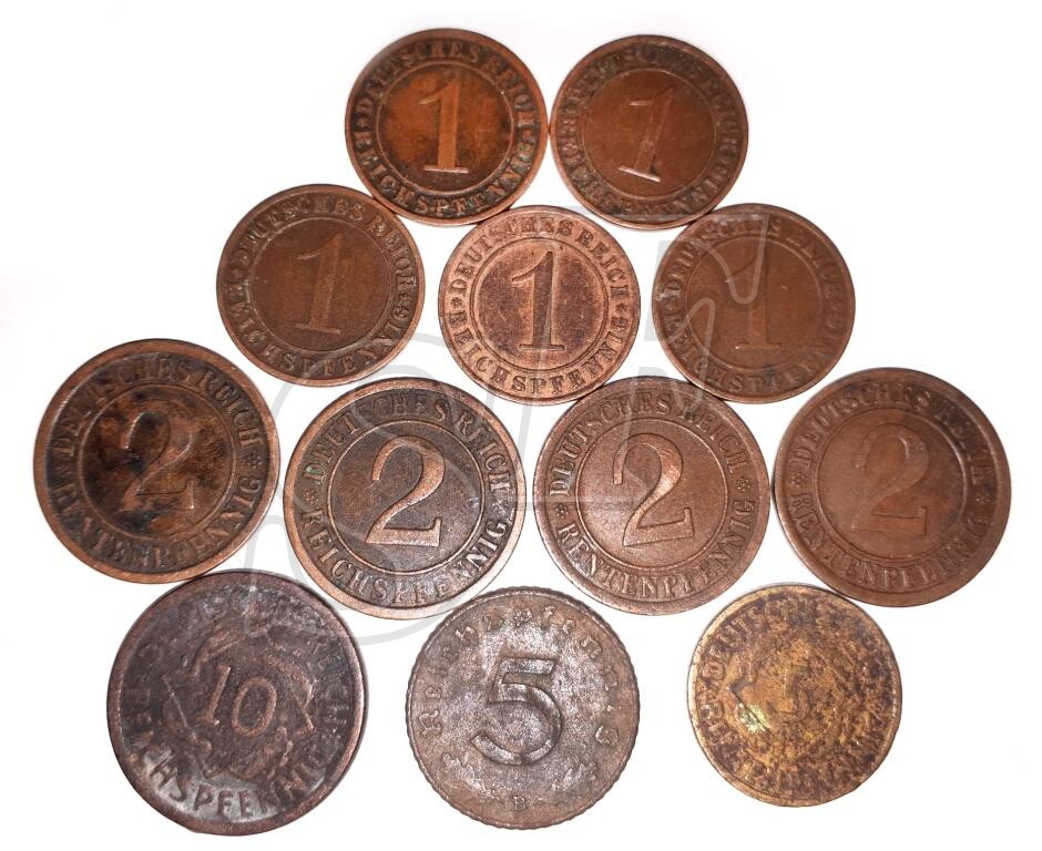 A set of coins 3 Reich from Rossoshka