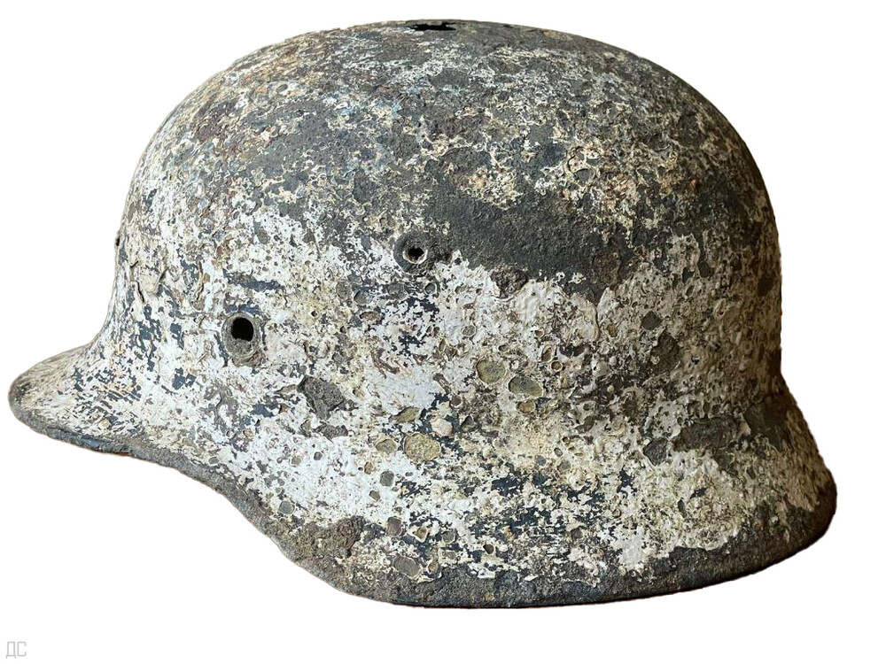 Winter camo helmet M40 / from Demyansk pocket