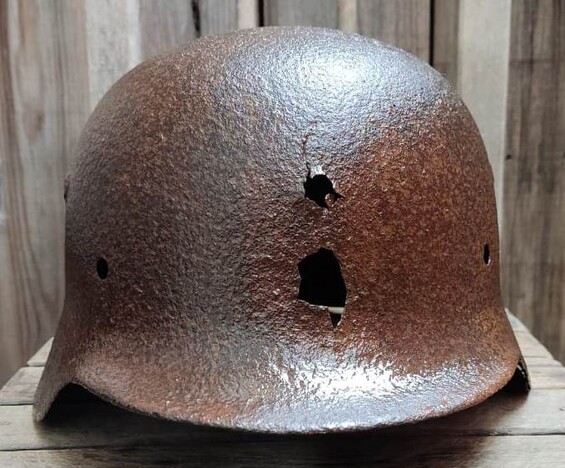 German helmet M35 / from Demyansk pocket