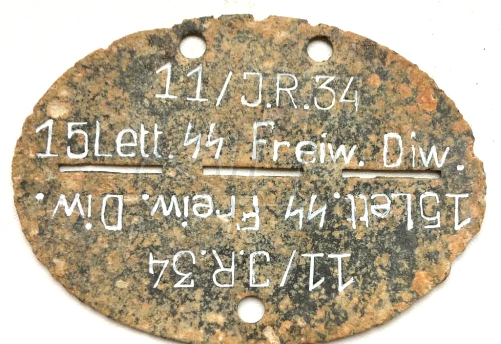 Dog tag 15.lett.ss Freiw.Diw (Latvian Legion)