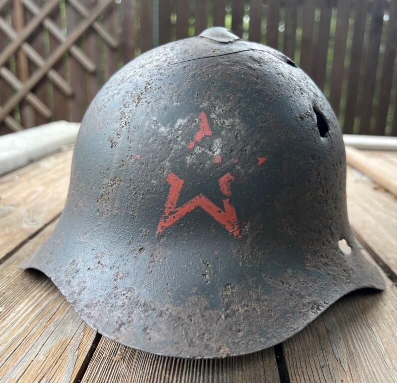 Soviet helmet SSh36 / from Stalingrad