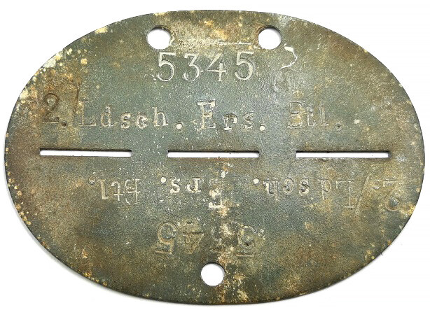 German dogtag 2./Ldsch.Ers.Btl / from Bobruysk