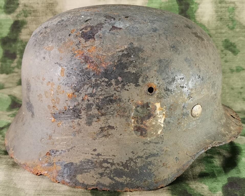 German helmet M35 / from Staraya Russa
