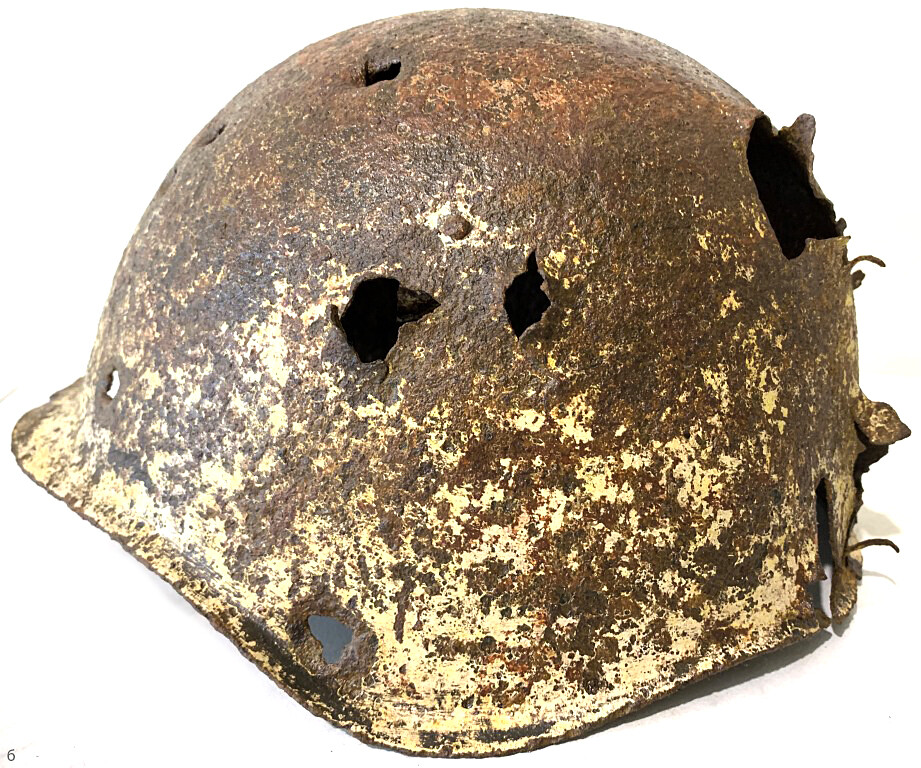 Winter Camo Soviet helmet SSh39 / from Stalingrad
