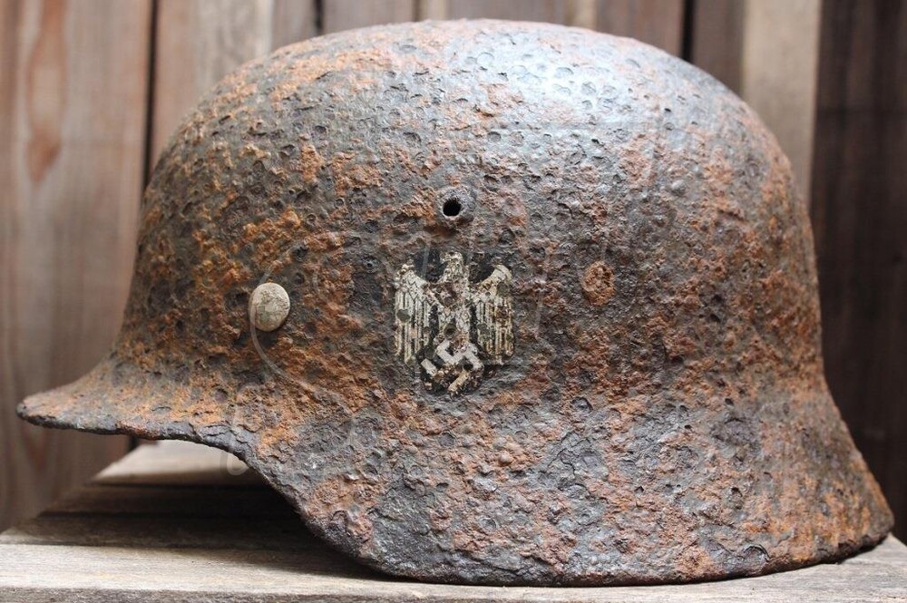 German helmet М35 from Kaluga region