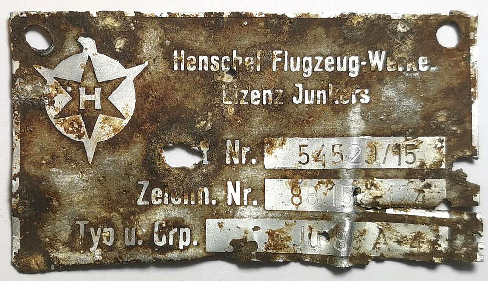 Nameplate Junkers Ju 88