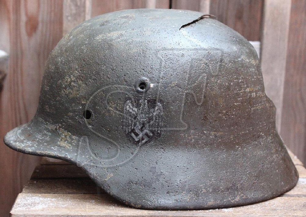 German helmet М40, Wehrmacht / from Karelia