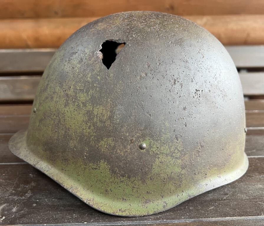 Soviet helmet SSh40 / from Stalingrad